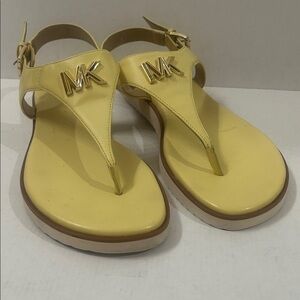 Michael Kors Lemon Sandals with Gold Logo